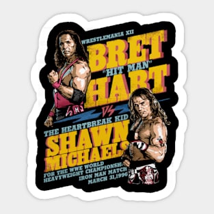 Bret Hart Vs. Shawn Michaels Wrestlemania XII Sticker